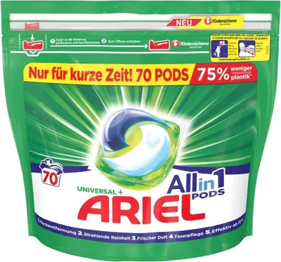 Produktbild von Ariel All-In-1 Pods Universal 70 Waesch.