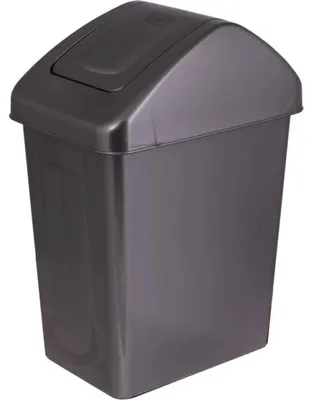 Imagen del producto de Cubo de basura con tapa abatible de 25 litros - color antracita