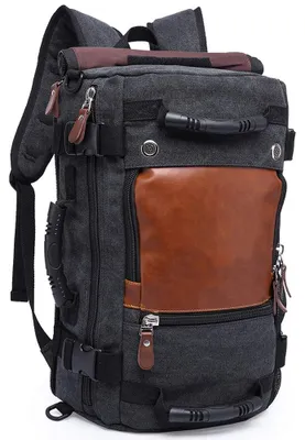 Zdjęcie produktu dla Plecak duffle do podróży, na laptop 15.6 cala, czarny, lekki