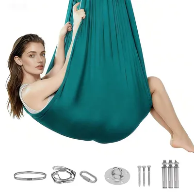 Immagine prodotto di Set per Yoga Aereo con Amaca - 150 x 280 cm, Altalena da interno con accessori