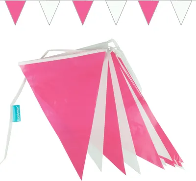 Produktbild von Goodymax® Wimpelkette 10 m Pink-Weiß