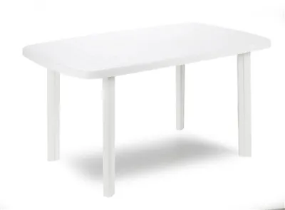 Image de 7 Table ovale pour l'extérieur. Couleur : white 72x137x85cm ipae progarden