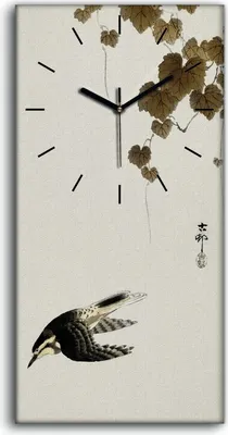 Produktbild von Küche Wohnzimmer Wand Leinwand Uhr 30x60 Malerei Asiatische Tier Vogel Kunst - schwarze Hände