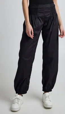 Produktbild von Pulz Jeans PZJILL Damen Hose Stoffhose lange Haremshose Pumphose Pluderhose mit elastischem Bund 100% Baumwolle Regular Fit