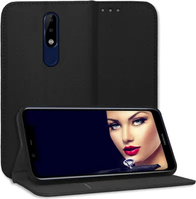 Produktbild von Bookstyle Schutzhülle Klapphülle Schutztasche Etui Cover für Nokia 5.1 Plus / Nokia X5 (5.86'') - Schwarz
