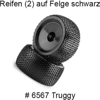 Produktbild von Truggyreifen auf Diskfelge schwarz (2) BasicLine
