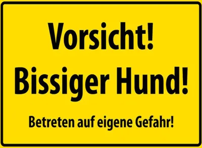 Produktbild von vianmo Holzschild 30x40 cm Vorsicht bissiger Hund
