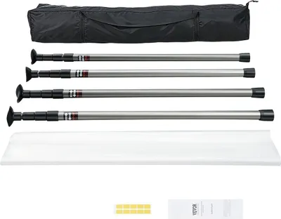 Obrázok produktu pre Práh proti prachu 12 Ft so 4 teleskopickými tyčami Systém proti prachu
