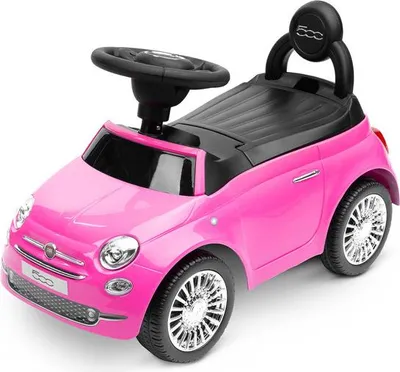 Produktbild von CARETERO Rutschauto Kinder Rutschfahrzeug Kinder Fiat 500 - 62x28x36 cm - Rosa