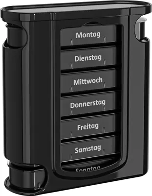 Produktbild von WELLGRO Tablettenbox 7 Tage 4 Fächer – Pillenbox & Medikamentenbox mit Tagesaufteilung, große Pillendose als Tabletten Organizer für Zuhause & Reise
