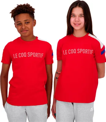 Image de Le Coq Sportif Mini Moi Tri N°2 Kurzarm-t-shirt Rot 8 Years Junge Rot 8 Years