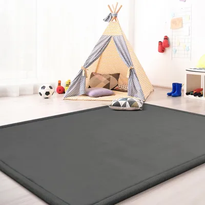 Produktbild von TT Home Krabbelmatte Babyzimmer Teppich Spielmatte Kinder Unifarben Rutschfest Flauschig Größe 120x160 cm