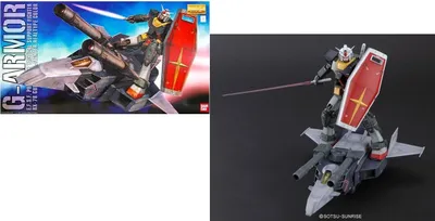 Imagen del producto de Bandai – Kit de modelismo – Gundam – MG 1/100 G Armor, versión de color "Real Type" – Kit de modelismo
