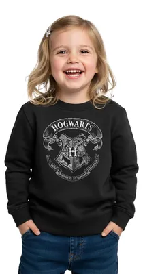 Produktbild von Spreadshirt Harry Potter Hogwarts Wappen Zeichnung Kinder Premium Pullover, 146/152 (10 Jahre), Schwarz