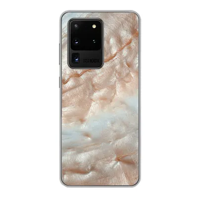 Produktbild von MuchoWow® Handyhülle Schutzhülle Hülle für Samsung Galaxy S20 Ultra Mineralien - Naturstein - Perlmutt Silikon Softcase Handy Hülle - Karteninhaber