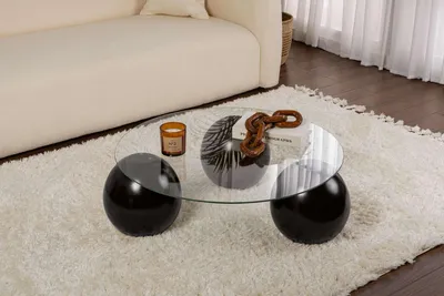 Produktbild von Skye Decor, Miro - Black, Transparent, Couchtisch, Schwarz, Spanplatte, 85 x 30 x 85 cm