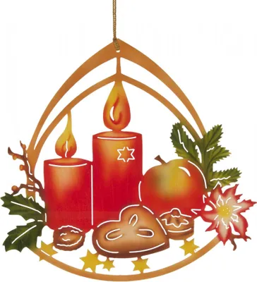 Produktbild von Fensterbild Adventsschale farbig BxHxT 29x28x1cm NEU