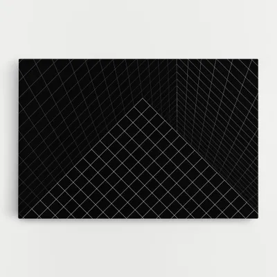 Produktbild von ARTHUB® Leinwandbild 70x100 cm, Black Square Art | Wohnzimmerdekoration, Hängende Bilder, Wanddekoration, Heimdekoration, Abstrakte, Geometrische
