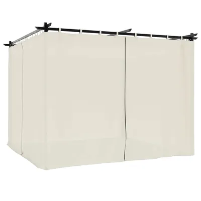 Immagine prodotto di vidaXL Padiglione con tende crema 3x3 m acciaio