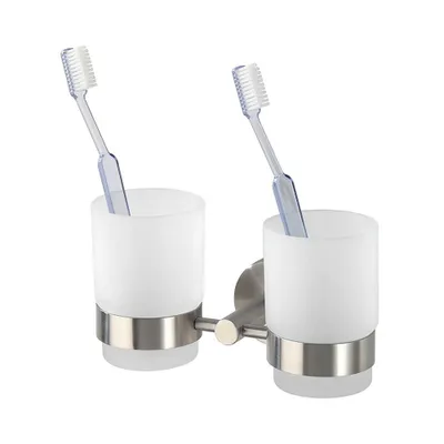 Obrázok produktu pre WENKO Zásobník na zubné kefky Duo Bosio strieborný, matný