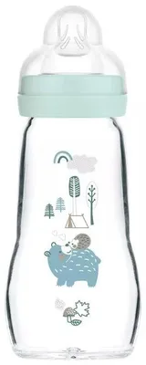 Productafbeelding van MAM glazen fles, 260 ml, hittebestendig