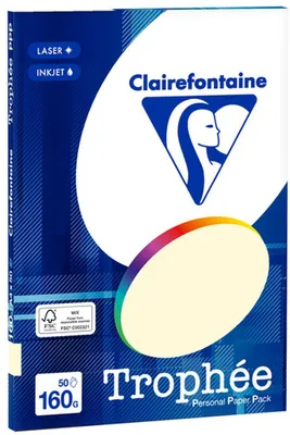 Produktbild von Opakowanie 50 arkuszy papieru PPP, DIN A4 21x29,7cm, 160g piaskowy Trophée