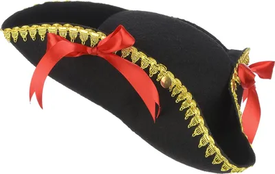 Immagine prodotto di Cappello da pirata con fiocco da donna nero-rosso-oro - taglia unica
