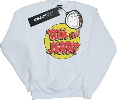 Produktbild von Tom And Jerry - "Circle Logo" Sweatshirt für Herren BI47058 (S) (Weiß)