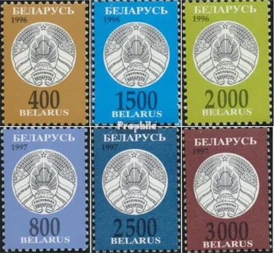 Produktbild von Briefmarken Weißrussland 1997 Mi 212-214,236-238 (kompl.Ausg.) postfrisch Wappen