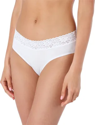 Produktbild von Bellivalini Damen Unterwäsche Unterhose aus Baumwolle Slip mit Spitze BLV50-191 (Weiß, XL )