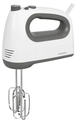 Productafbeelding van Handmixer mixer - 400 W - 5 snelheden en turbostand - Roestvrij staal - Wit en grijs - Uitwerpknop