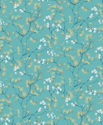 Immagine prodotto di Carta da parati Khroma by Masureel fiori blu - 630643 - 53 cm x 10,05 m