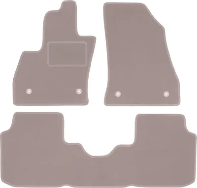 Obrázok produktu pre Velúrové koberčeky do auta pre minivan Fiat 500L (2012-) - béžové LUX podlahové koberčeky (3 kusy)