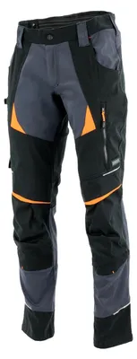 Produktbild von SARA Arbeitshose BaumwolleFLEX mit Stretchanteil Baumwolle - Graphit/Neonorange, Gr. 50