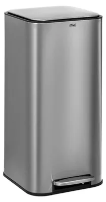 Image de Poubelle en acier inoxydable avec pédale, 30 litres