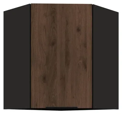 Produktbild von Küchen Eckhängeschrank 60x60 cm Küche MONZA Okapi Nußbaum Küchenzeile