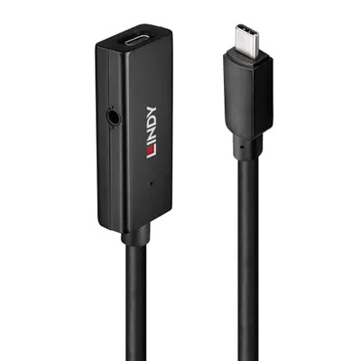 Produktbild von Lindy 43356, USB 3.2 Gen 1 (3.1 Gen 1) Type-C, USB 3.2 Gen 1 (3.1 Gen 1) Type-C, 5000 Mbit/s, Schwarz, Acrylnitril-Butadien-Styrol (ABS), Rundkabel