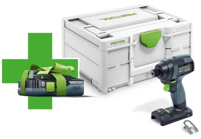 Productafbeelding van Festool TID 18 Basic-4,0, accuboormachine met slagfunctie, 18 V, 180 Nm, 1/4" (577054) + 1x accu 4,0 Ah + Systainer - zonder oplader