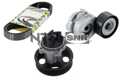 Produktbild von SNR KAP853.110 Wasserpumpe + Keilrippenriemensatz für OPEL Corsa D Schrägheck (S07) Corsa C Schrägheck (X01) Meriva A (X03) Astra H Caravan (A04)