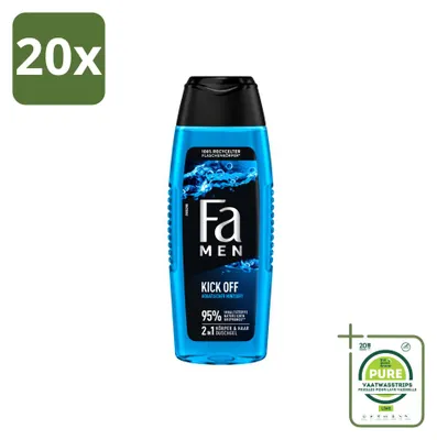 Obrázek produktu pro 20 kusů sprchového gelu Fa Men, vůně voda a máta, objem 250 ml, balení