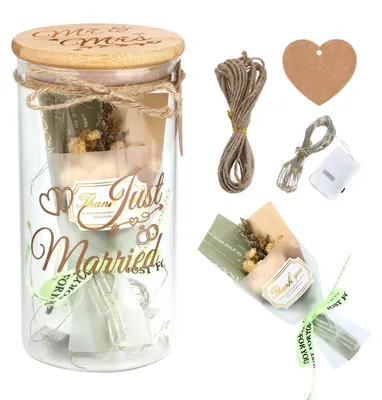 Produktbild von Hochzeitsgeschenke für das Brautpaar, Geldgeschenk mit Trockenblumen, Sparschwein für die Frischvermählten, personalisierte Geldgeschenke, Sparschwein für die Hochzeitskasse