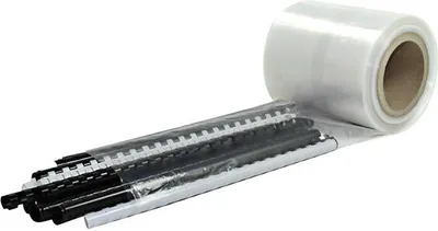 Produktbild von 1x Schlauchfolie   80mm breit  50my transparent LDPE 500 lfm.