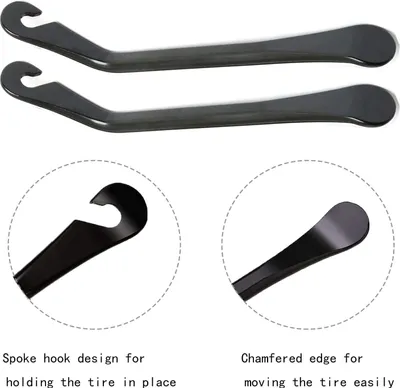 Produktbild von Reifenheber Fahrrad Metall 3 Stücke Montierhebel Kohlenstoffstahl Fahrradreifen Reparatur Werkzeug Set