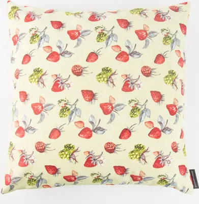 Produktbild von Schöner Leben Kissenhülle Erdbeere Brombeere grün rot 50x50cm
