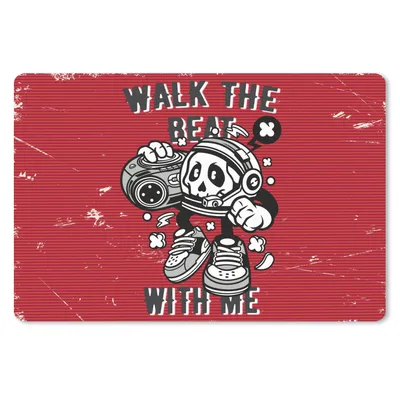 Produktbild von MuchoWow® Mauspad Mousepad Radio - Totenkopf - Vintage 27x18 cm - Mousepads - Maus Mat - Pad - Mausunterlage - Büroartikel - Desk Matten