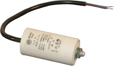 Immagine prodotto di Cyclingcolors Condensatore di avviamento Condensatore per motore 2 µF 450 V Ø 28 mm 57 mm M8 Condensatore per motore elettrico, compressore, tosaerba