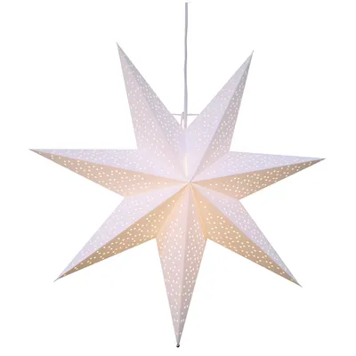 Produktbild von Best Season Papierstern "Dot 54cm" ca. 54 cm Ø, incl. 3,5m  Kabel, Farbe weiss, 237-28