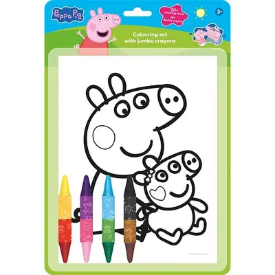 Obrázek produktu pro Omalovánkový set s oboustrannými voskovkami Prasátko Peppa