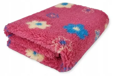 Produktbild von The Zoo Dry Bed rutschfestes Hundebett rosa Blumen 75x50cm