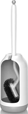 Produktbild von WC Bürsten & Halter Set Toilettenbürste: Tiefenreinigung Klobürste mit Randreiniger - Flexible Klobürstenhalter für Badezimmer und Gäste-WC Stehen Nachhaltige Toilet Brush Wandmontage (Weiss)